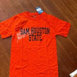 Champion Sam Houston State Bearkats Orange Stencil Logo Adult T-Shirt